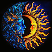 Lade das Bild in den Galerie-Viewer, Stern Mond-Voller Diamond Painting-30x30cm

