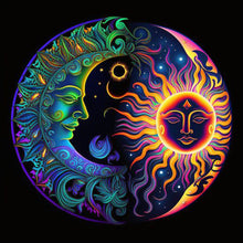 Lade das Bild in den Galerie-Viewer, Stern Mond-Voller Diamond Painting-30x30cm
