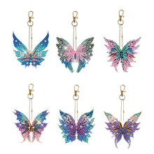 Lade das Bild in den Galerie-Viewer, 6pcs/Set-Butterfly/Wing-Double Side Drill-Diamond Schlüsselanhänger
