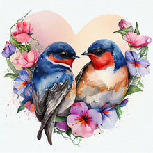 Lade das Bild in den Galerie-Viewer, Wreath Bird-Voller Diamond Painting-30x30cm
