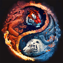 Lade das Bild in den Galerie-Viewer, Tai Chi Tiger-Full Round Diamond Painting-40x40cm
