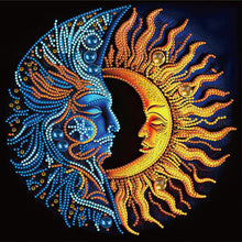 Lade das Bild in den Galerie-Viewer, Sonne-Mond-Mandala-Teil-Special Diamond Painting-30x30cm
