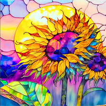 Lade das Bild in den Galerie-Viewer, Buntglas Flower-VollerDiamond Painting-30x30cm
