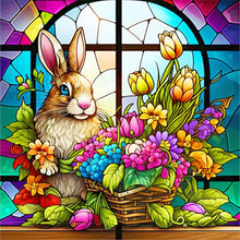 Lade das Bild in den Galerie-Viewer, Buntglas Flower-VollerDiamond Painting-30x30cm
