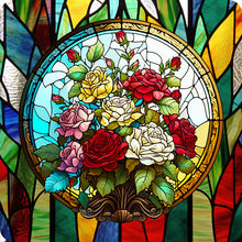 Lade das Bild in den Galerie-Viewer, Buntglas Bouquet-VollerDiamond Painting-30x30cm
