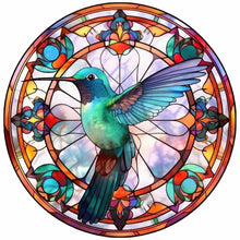 Lade das Bild in den Galerie-Viewer, Buntglas Hummingbird-VollerDiamond Painting-30x30cm
