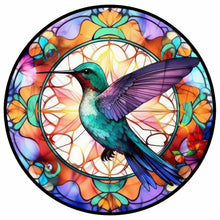 Lade das Bild in den Galerie-Viewer, Buntglas Hummingbird-VollerDiamond Painting-30x30cm
