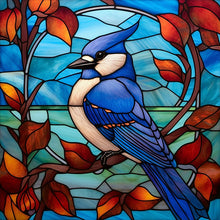 Lade das Bild in den Galerie-Viewer, Buntglas Blue Tit-Full Round Diamond Painting-30x30cm
