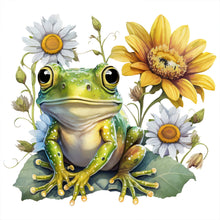 Lade das Bild in den Galerie-Viewer, Sunflower Frog-Full Round Diamond Painting-30x30cm
