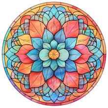 Lade das Bild in den Galerie-Viewer, Buntglas Flower-Full Round Diamond Painting-30x30cm
