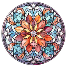 Lade das Bild in den Galerie-Viewer, Buntglas Flower-Full Round Diamond Painting-30x30cm
