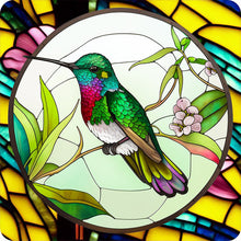 Lade das Bild in den Galerie-Viewer, Buntglas Hummingbird-Full Round Diamond Painting-30x30cm
