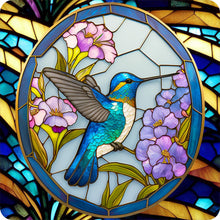 Lade das Bild in den Galerie-Viewer, Buntglas Hummingbird-Full Round Diamond Painting-30x30cm
