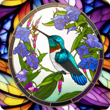 Lade das Bild in den Galerie-Viewer, Buntglas Hummingbird-Full Round Diamond Painting-30x30cm
