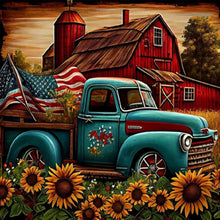 Lade das Bild in den Galerie-Viewer, Flower Truck-voller Round Diamond Painting-30x30cm

