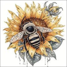 Lade das Bild in den Galerie-Viewer, Sonnenblumen-Bienen-Teil-Special Diamond Painting-30x30cm
