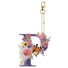 Lade das Bild in den Galerie-Viewer, 26 Alphabet-Blumen – doppelseitiger Schlüsselanhänger
