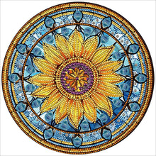 Lade das Bild in den Galerie-Viewer, Buntglas-Sonnenblumen-Teil-Special Diamond Painting-30x30cm
