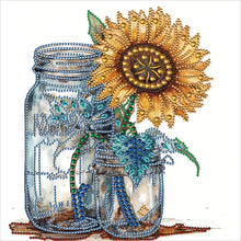 Lade das Bild in den Galerie-Viewer, Sonnenblumen-Glasflasche – teilweise Sonderangebot Diamond Painting-30x30cm
