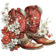 Lade das Bild in den Galerie-Viewer, Western Cowboy Boot-voller Round Diamond Painting-30x30cm
