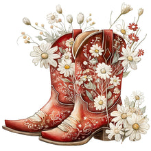 Lade das Bild in den Galerie-Viewer, Western Cowboy Boot-voller Round Diamond Painting-30x30cm
