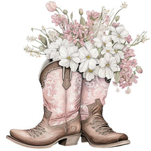 Lade das Bild in den Galerie-Viewer, Western Cowboy Boot-voller Round Diamond Painting-30x30cm
