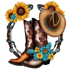 Lade das Bild in den Galerie-Viewer, Western Cowboy Boot-voller Round Diamond Painting-30x30cm
