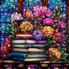 Lade das Bild in den Galerie-Viewer, Buntglas Book-voller Round Diamond Painting-30x30cm
