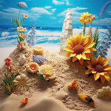Lade das Bild in den Galerie-Viewer, Sunflower Beach-voller Round Diamond Painting-30x30cm
