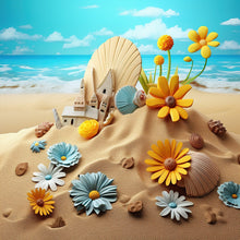 Lade das Bild in den Galerie-Viewer, Sunflower Beach-voller Round Diamond Painting-30x30cm
