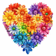 Lade das Bild in den Galerie-Viewer, Heart Flower-voller Round Diamond Painting-30x30cm
