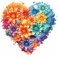 Lade das Bild in den Galerie-Viewer, Heart Flower-voller Round Diamond Painting-30x30cm
