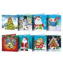 Lade das Bild in den Galerie-Viewer, 8PCS / SET 3D WEIHNACHTSGRUSSKARTEN DIAMOND PAINTIN
