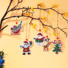 Lade das Bild in den Galerie-Viewer, 5 teile/satz doppelseitige weihnachten diy diamant malerei hängende baum dekoration
