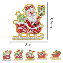 Lade das Bild in den Galerie-Viewer, 5 teile/satz doppelseitige weihnachten diy diamant malerei hängende baum dekoration
