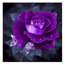 Lade das Bild in den Galerie-Viewer, Lila rose - voller quadratischer Diamant - 25x25cm
