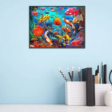 Lade das Bild in den Galerie-Viewer, Meer Meer Fisch - voller runder Diamant -
