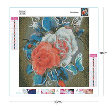 Lade das Bild in den Galerie-Viewer, Retro-Blume - voller quadratischer Diamant - 30x30cm
