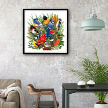 Lade das Bild in den Galerie-Viewer, Elstern - voller quadratischer Diamant - 30x30cm
