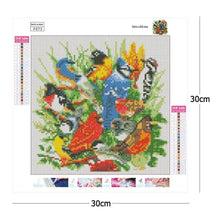 Lade das Bild in den Galerie-Viewer, Elstern - voller quadratischer Diamant - 30x30cm
