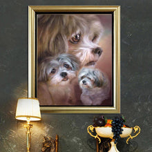 Lade das Bild in den Galerie-Viewer, Hund - voller runder Diamant - 40x30cm
