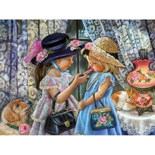 Lade das Bild in den Galerie-Viewer, 2 Mädchen - voller quadratischer Diamant - 40x30cm
