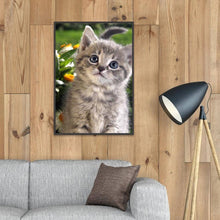 Lade das Bild in den Galerie-Viewer, Kätzchen - voller runder Diamant - 30x40cm
