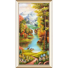 Lade das Bild in den Galerie-Viewer, Landschaft - volle runde Diamant-Malerei - 85x45cm
