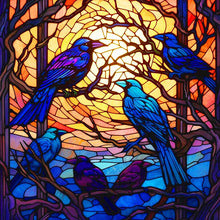 Lade das Bild in den Galerie-Viewer, Buntglas Animal-Full Round Diamond Painting-30x30cm
