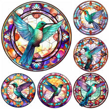 Lade das Bild in den Galerie-Viewer, Buntglas Hummingbird-VollerDiamond Painting-30x30cm
