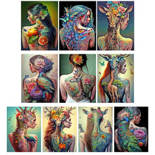 Lade das Bild in den Galerie-Viewer, Tattoo Girl-VollerDiamond Painting-30x40cm
