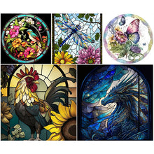 Lade das Bild in den Galerie-Viewer, Buntglas Animal-Voller Round Diamond Painting-30x30cm
