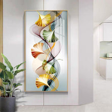 Lade das Bild in den Galerie-Viewer, Blatt - volle Runde Diamant-Malerei - 85x45cm
